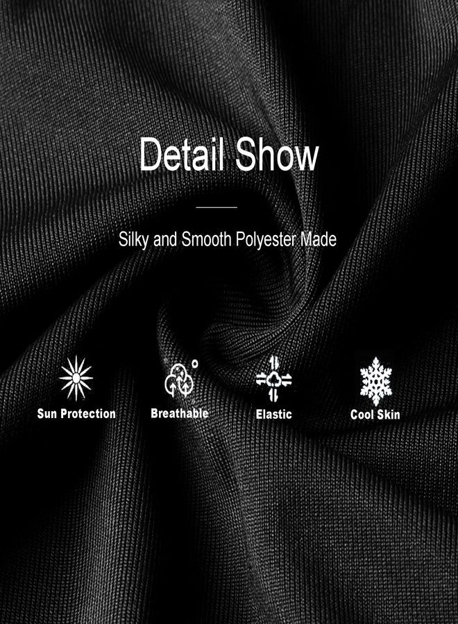 PODALOA 12 Pieces Balaclava Face Mask for Women Men Summer Cooling Neck Gaiter, UV Protector Motorcycle Ski Scarf for Cycling (Black) - Image 2
